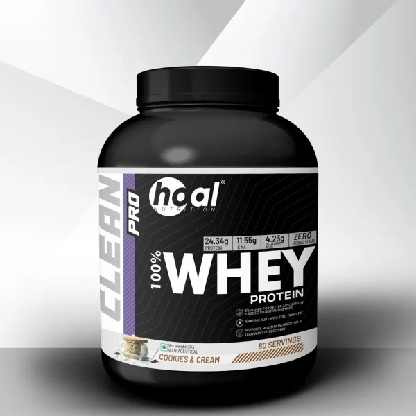 HOAL Clean Whey Protein - Affordable Cookies and Cream Whey Protein for Beginners in India