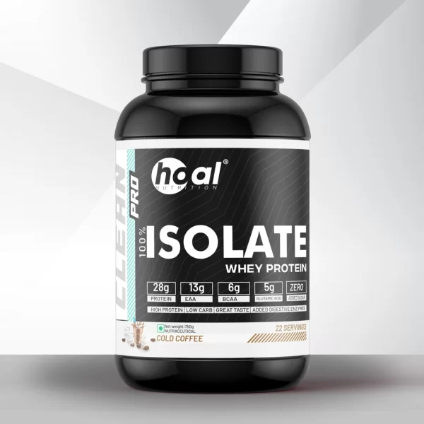 HOAL Nutrition 100% Whey Isolate Protein – Cold Coffee Flavor | 750g Jar – High Protein, Zero Sugar Supplement for Lean Muscle Growth