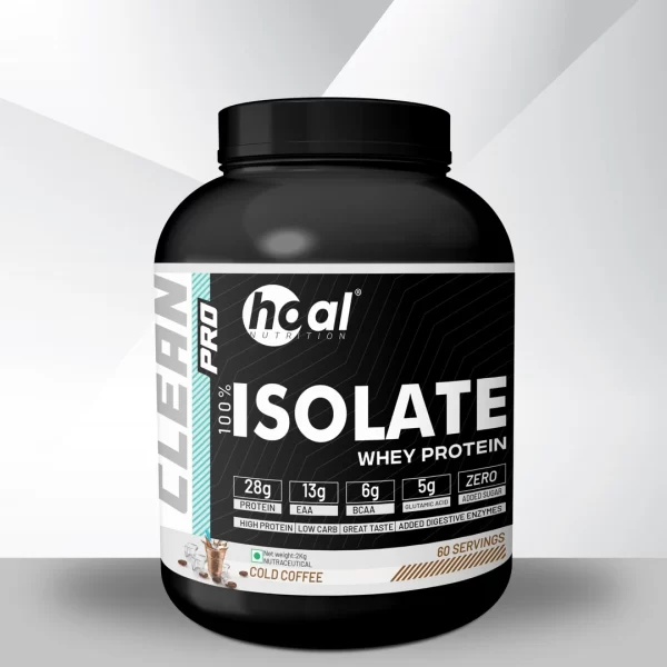 HOAL Nutrition 100% Whey Isolate Protein – Cold Coffee Flavor | 750g Jar – High Protein, Zero Sugar Supplement for Lean Muscle Growth