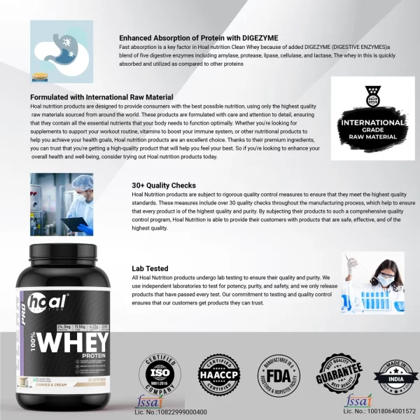 Lab-Tested Clean Whey Protein with Fast Absorption and No Artificial Fillers – HOAL Nutrition