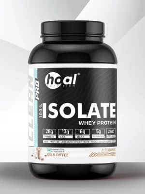 HOAL Nutrition 100% Whey Isolate Protein – Cold Coffee Flavor | 750g Jar – High Protein, Zero Sugar Supplement for Lean Muscle Growth